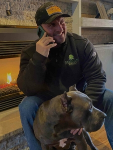 Matt Spack talking on the phone with a client